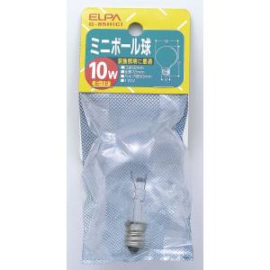 朝日電器 エルパ ELPA エルパ G-85H C ミニボール球10W ELPA 朝日電器
