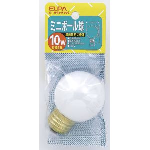 朝日電器 エルパ ELPA エルパ G-84H W ミニボール球 ELPA 朝日電器