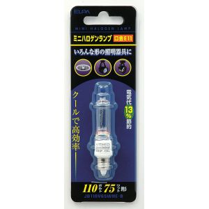朝日電器 エルパ ELPA エルパ JD110V65WHE-B ミニハロゲンランプ ELPA 朝日電器