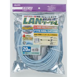 朝日電器 エルパ ELPA エルパ LAN-1200 BL CAT6LAN20M ELPA 朝日電器