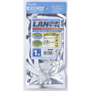 朝日電器 エルパ ELPA エルパ LAN-FT1010 W CAT6フラット1M ELPA 朝日電器