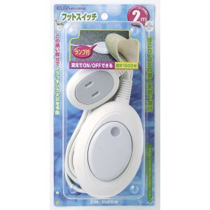 朝日電器 エルパ ELPA エルパ WFS-200B W フットスイッチ 2m ELPA 朝日電器