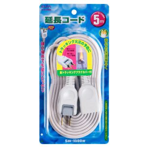朝日電器 エルパ ELPA エルパ W-1515NB W 延長コード5M ELPA 朝日電器