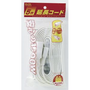 朝日電器 エルパ ELPA エルパ LPE-105N W EDLP延長コード 5m ELPA 朝日電器