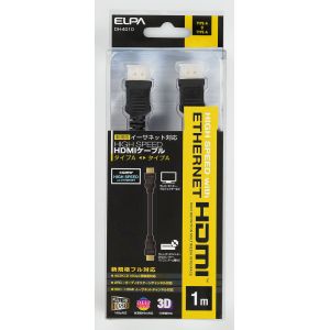 朝日電器 エルパ ELPA エルパ DH-4010 イーサネット対応HDMIケーブル ELPA 朝日電器