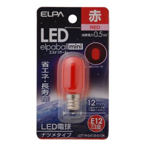 朝日電器 エルパ ELPA エルパ LDT1R-G-E12-G104 LEDナツメ形E12 ELPA 朝日電器