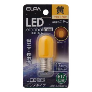 朝日電器 エルパ ELPA エルパ LDT1Y-G-E17-G113 LEDナツメ形E17 ELPA 朝日電器
