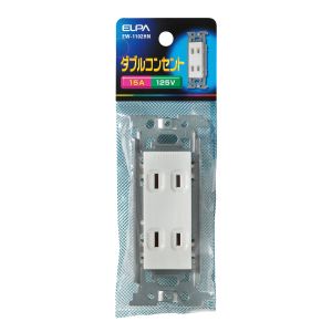 朝日電器 エルパ ELPA エルパ EW-1102HN ダブルコンセント ELPA 朝日電器