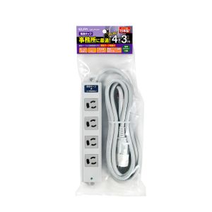 朝日電器 エルパ ELPA エルパ OAT-JP43SH 事務所向けタップ 4個口 耐雷 ELPA 朝日電器
