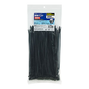 朝日電器 エルパ ELPA エルパ KBF-N250200 BK 結束耐候 250mm ELPA 朝日電器