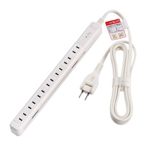 朝日電器 エルパ ELPA エルパ WBS-SL702SB W 耐雷7個口2Mスリム回転タップ ホワイト ELPA 朝日電器