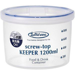 岩崎工業 IWASAKI ラストロウェア スクリュートップキーパー 1200ml 浅型 Lustroware