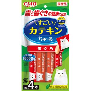 いなばペットフード いなば チャオ すごいカテキン ちゅ～る まぐろ 14g×4本 322490 CIAO