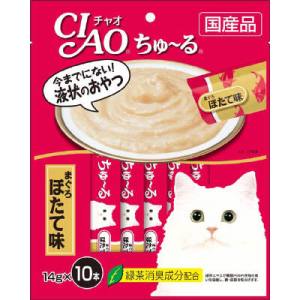 いなばペットフード いなば チャオ ちゅ～る 10本入り まぐろほたて味 14g×10本 CIAO