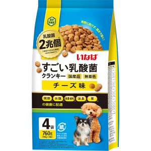 いなばペットフード いなば チャオ すごい乳酸菌 クランキー チーズ味 760g 190g×4袋 321030 CIAO