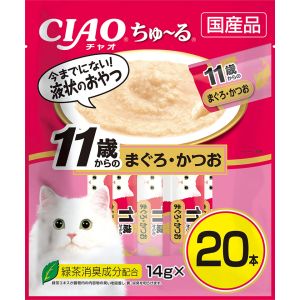 いなばペットフード いなば チャオ ちゅ～る 11歳からのまぐろ かつお 14g×20本 321980 CIAO