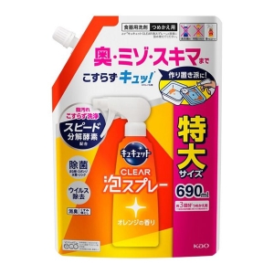 花王 Kao 花王 キュキュット CLEAR泡スプレー オレンジの香り つめかえ用 690ml