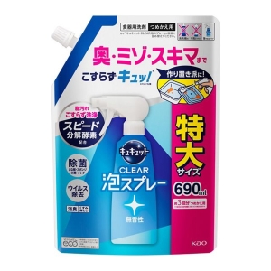 花王 Kao 花王 キュキュット CLEAR泡スプレー無香性 つめかえ用 690ml