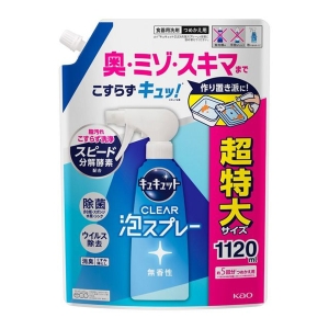 花王 Kao 花王 キュキュット CLEAR泡スプレー無香性 つめかえ用 1120ml