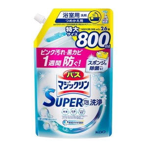 花王 Kao 花王 バスマジックリン SUPER泡洗浄 香りが残らないタイプ つめかえ用 800ml