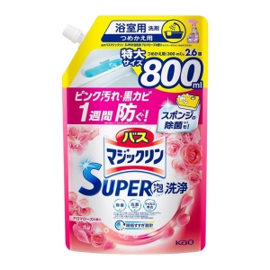 花王 Kao 花王 バスマジックリン SUPER泡洗浄 アロマローズの香り つめかえ用 800ml