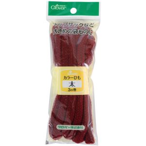 クロバー Clover クロバー カラーひも 太 3m巻 エンジ 26-167
