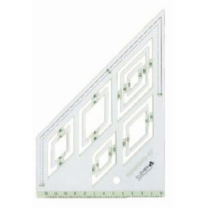 クロバー Clover クロバー ピーステンプレート ひし形45度 57-997