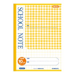 日本ノート 日本ノート LMC10GY チェック柄10mm方眼罫 イエロー