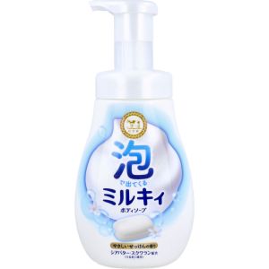 牛乳石鹸 牛乳石鹸 泡で出てくる ミルキィ ボディソープ やさしいせっけんの香り ポンプ付 550mL