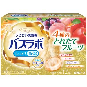 白元アース 白元アース HERSバスラボ 4種のとれたてフルーツ 12錠入