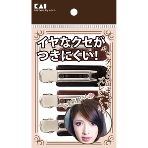 貝印 kai 貝印 KQ3131 癖がつきにくい前髪クリップ 4P 黒 茶