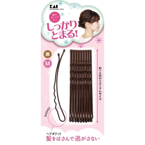 貝印 kai 貝印 KQ3120 強力アレンジピンM 茶