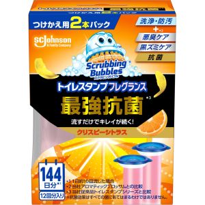ジョンソン Johnson ジョンソン スクラビングバブル トイレスタンプフレグランス 最強抗菌 クリスピーシトラス つけかえ用 2本パック