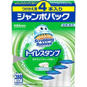 ジョンソン Johnson ジョンソン スクラビングバブル トイレスタンプ フレッシュソープ つけかえ用 4本入り ジャンボパック