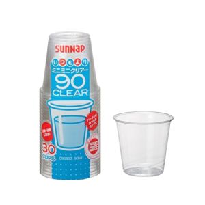 サンナップ SUNNAP サンナップ プラスチックカップ ミニミニクリアーカップ 90ml 30個入り C9030Z