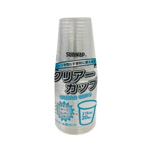 サンナップ SUNNAP サンナップ クリアーカップ 215ml 透明 20個入 C2120ZWH