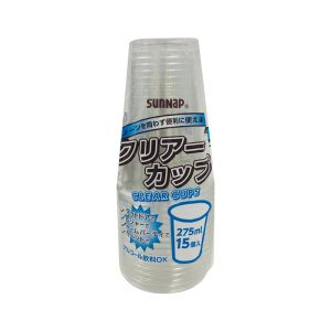 サンナップ SUNNAP サンナップ クリアカップ 275ml 15P C2715ZWH