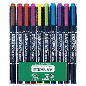 ゼブラ 蛍光ペン オプテックスケア 10色 WKCR1-10C