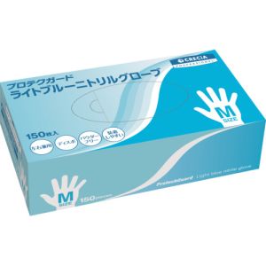 日本製紙クレシア クレシア 69225 プロテクガード ライトブルー ニトリルグローブ Mサイズ 150枚入
