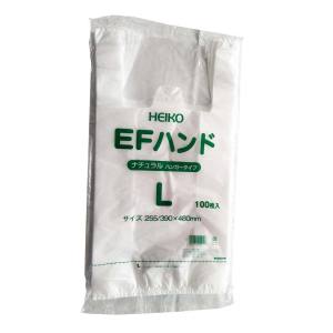 ヘイコー HEIKO HEIKO ポリエチレン手堤袋 ヘイコー EFハンド ナチュラル 100枚入 L