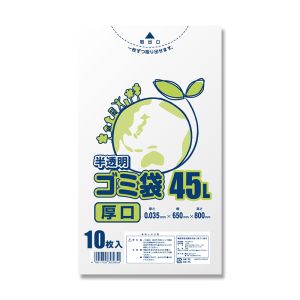 シモジマ シモジマ 006604881 LD半透明ゴミ袋 厚口 #035 45L
