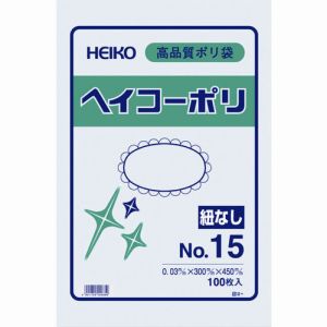 ヘイコー HEIKO HEIKO ポリ規格袋 ヘイコーポリ 03 15 紐なし 006611501