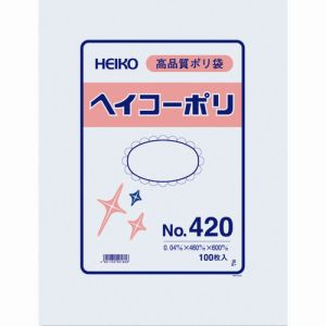 ヘイコー HEIKO HEIKO ポリ規格袋 ヘイコーポリ 420 紐なし 006619000 メーカー直送 代引不可 沖縄 離島不可