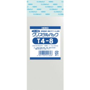 ヘイコー HEIKO HEIKO OPP袋 テープ付き クリスタルパック T4-8