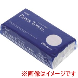 シモジマ HEIKO シモジマ 4722001 エコペーパータオル シングル 中判 200枚入り