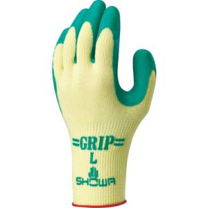 ショーワグローブ ショーワグローブ NO310-L5P 天然ゴム背抜き手袋 まとめ買い グリップ ソフトタイプ 5双パック グリーン Lサイズ