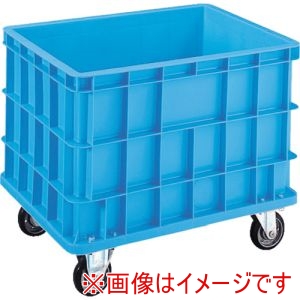 積水 積水 S-200C B ブルー S型コンテナ S-200 キャスター付 自在2ケ固定2ケ 青 メーカー直送 代引不可 北海道沖縄離島不可