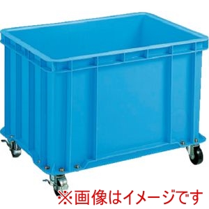 積水 積水 S-100C B ブルー ジザイ4ケウチ 2コストッパーツキ S型コンテナ S-100 キャスター付 自在4ケ内2ケストッパー付き 青 メーカー直送 北海道沖縄離島不可