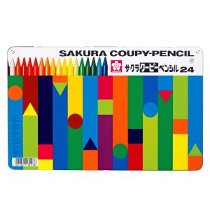 サクラクレパス SAKURA サクラクレパス FY24 クーピーペンシル24色 缶入り