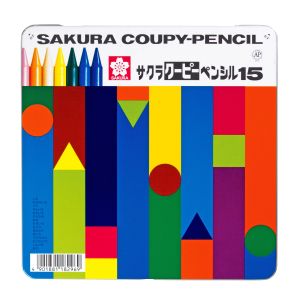 サクラクレパス SAKURA サクラクレパス FY15 クーピーペンシル15色 缶入り